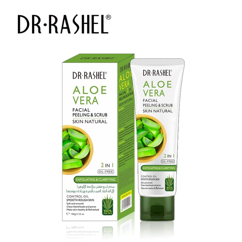 Gommage et peeling visage à l'aloe vera 2 en 1