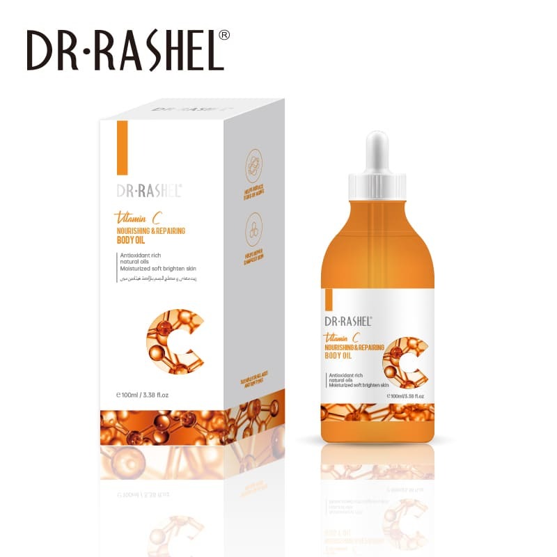 Huile corporelle nourrissante et réparatrice à la vitamine C